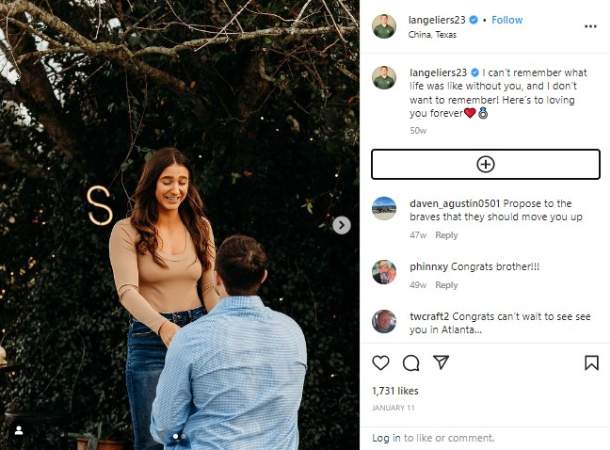 Shea Langeliers proposed to Kathryne Padgett's sister, Raegan Padgett.